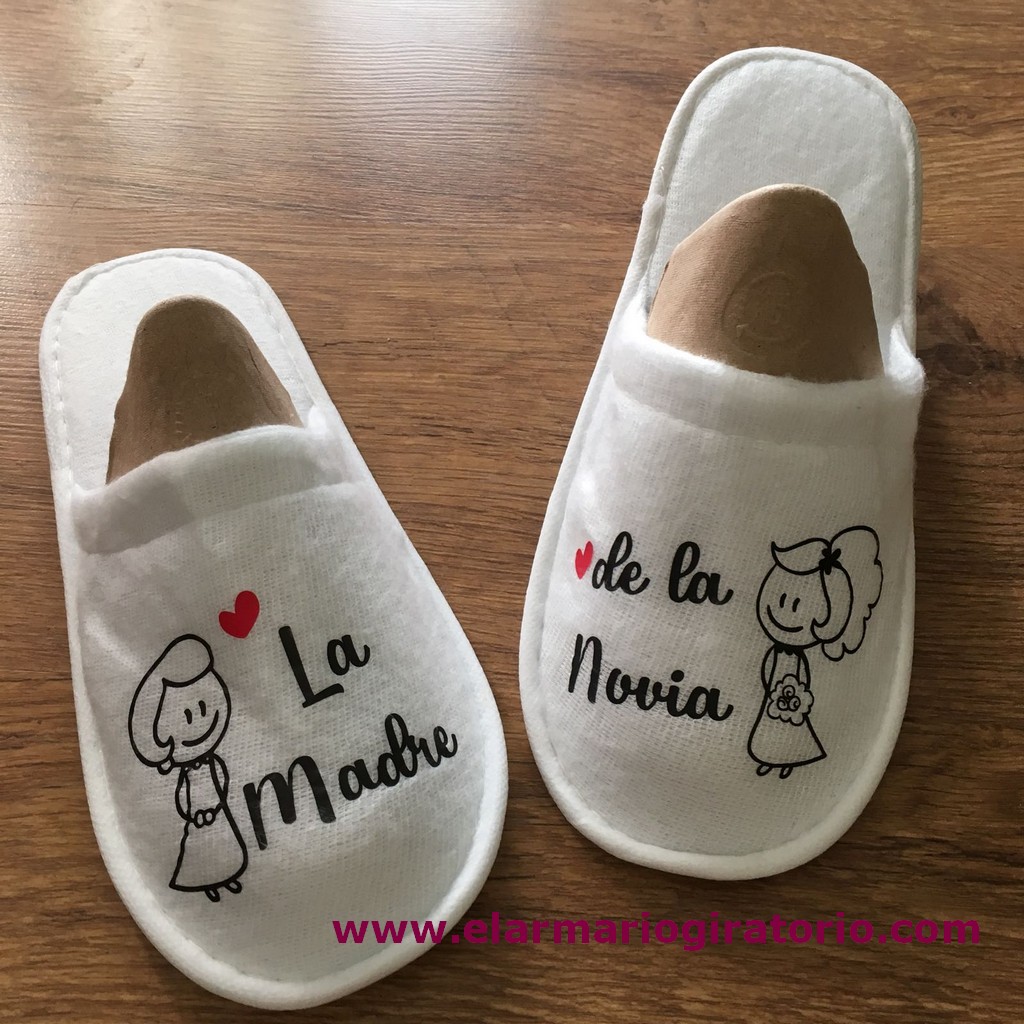 Zapatillas personalizadas «La madre de la novia» Talla única El armario giratorio