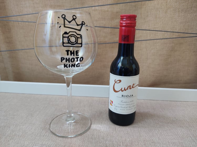 Copa de vino personalizada